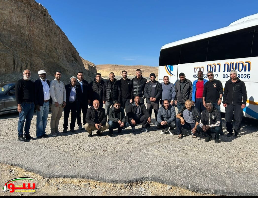 رحلة لدورية الأهالي و لمتطوعي لجنة الطوارئ  في رهط الى منطقة البحر الميت